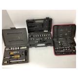 Three Socket Tool Kits with Cases