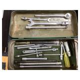 Metal Toolbox with Assorted Hand Tools