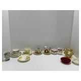 Fenton Candle Holders, Old Royal China and Glasswa