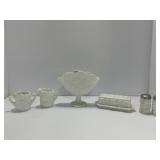 Westmoreland Old Quilt Milk Glass Tableware Set