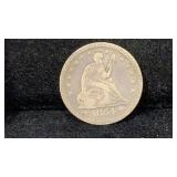 1854-O w/ Arrows Seated Liberty Silver Quarter