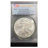 2011 PCGS MS70 Silver Eagle 1oz First Strike 25th