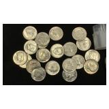 Roll (20) 40% Silver Kennedy Half Dollars Mixed