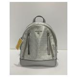 Michael Kors Silver-Tone Logo Backpack