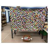 Colorful Yo-Yo Quilt with Additional Pieces