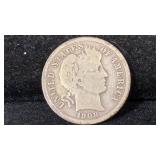 1908-O Silver Barber Dime