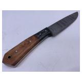 Fixed-Blade Knife With Damascus Steel Blade