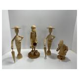 Four Zimï¿½s Wooden Figurines, 1996