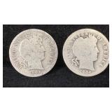 1903-O, 1904 Silver Barber Dimes