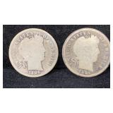 1896, 1899 Silver Barber Dimes