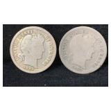 1893, 1893-S Silver Barber Dimes