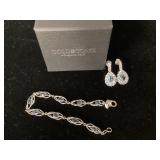 Sterling Silver Bracelet and Earrings Set