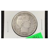 1909-S Silver Barber Half Dollar