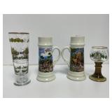 German Beer Steins and Glassware