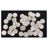 (45) Silver Mercury Dimes