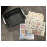 Bin of Newspapers and Magazine Featuring President