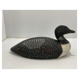 Vintage Hand-Painted Loon Duck Decoy