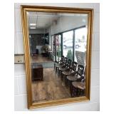 Rectangular Mirror with Gold-Tone Frame
