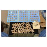 (175) Lincoln Cents Folder & Loose, mostly