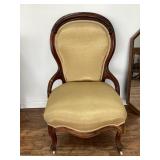 Victorian Balloon-Back Upholstered Side Chair