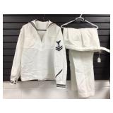 U.S. Navy Dress White Uniform with Patch
