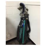 Wilson Golf Bag with Assorted Clubs