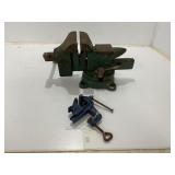 Two Metal Vises, Littlestown and Drill Press