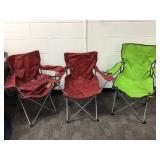 Three Folding Camp Chairs
