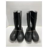 Two Pair ï¿½ Servus Black PVC Work Boots ï¿½ Size 8