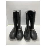 Two Pair ï¿½ Servus Black PVC Work Boots ï¿½ Size 8