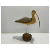 Vintage Long-Billed Curlew Decoy on Base