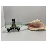 Ship in Bottle with Conch Shell
