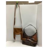 Two Womenï¿½s Handbags, Suede and Patchwork