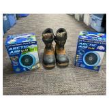 Two Arctic Air Coolers and Pair of Boots