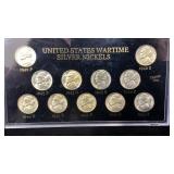 Complete BU Hi Grade Set WWII Silver Nickels