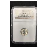 1955 Silver Dime NGC MS66