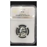 1958 Silver Washington Quarter NGC PF68