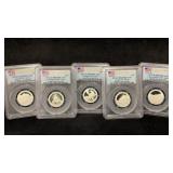 (5) 2012S Silver Nat.Parks Quarters PCGS PF69