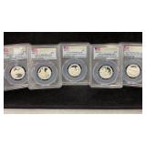 (5) 2017S Silver Nat.Parks Quarters PCGS PF69