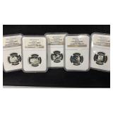 (5) 2008 Silver State Quarters NGC PF69 UltraCameo