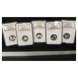 (5) 2004 Silver State Quarters NGC PF69 UltraCameo
