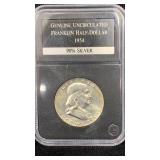 1954 BU Franklin Silver Half Dollar