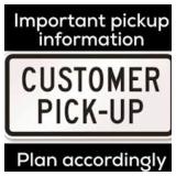 PICKUP DATE & TIME: Wed April 1 *10 AM - 6 PM ONLY