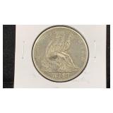 1858-O XF Seated Liberty Half Dollar