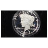 2023-S Proof 99.9% Silver Peace Dollar w/ OGP &