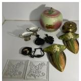 Decorative Items Including Pottery and Metalware