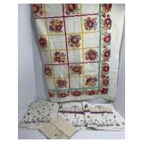 Textile Lot with Embroidery and Prints