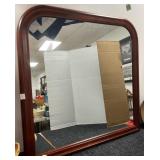 38x37 Mirror with Curved Wood Frame