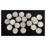 (20) Silver Washington Quarters