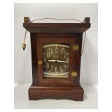Ingraham Electric Mantel Clock in Wooden Case